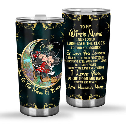 I Love You To The Moon - Personalized Couple Mouse Tumbler