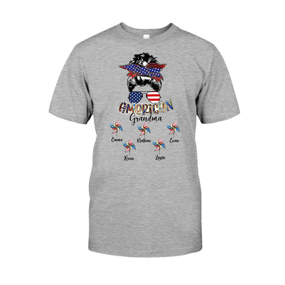 Love Being A Grandma - Personalized Independence Day Grandma T-shirt and Hoodie
