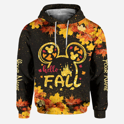 Hello Fall - Personalized Mouse Hoodie and Leggings