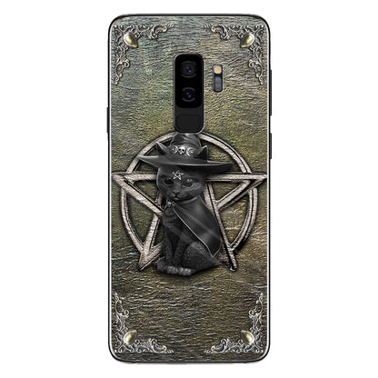 Mystical Witch - Personalized Halloween Black Cat Phone Case With 3D Pattern Print