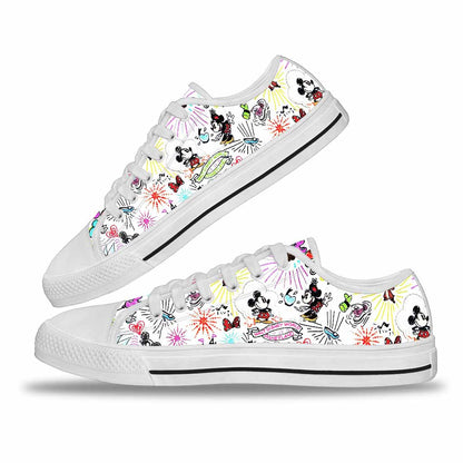 Mouse Ears Sketch - Mouse Low Top Shoes