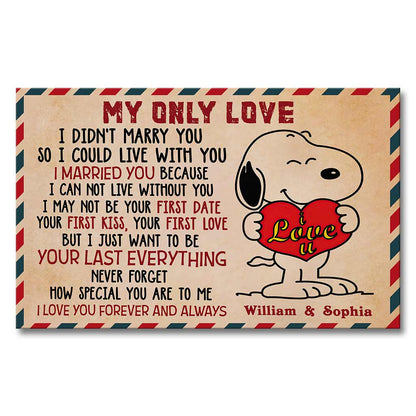 My Only Love - Personalized Canvas And Poster