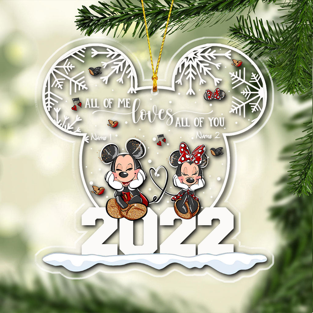 Love Magic - Personalized Christmas Couple Transparent Ornament