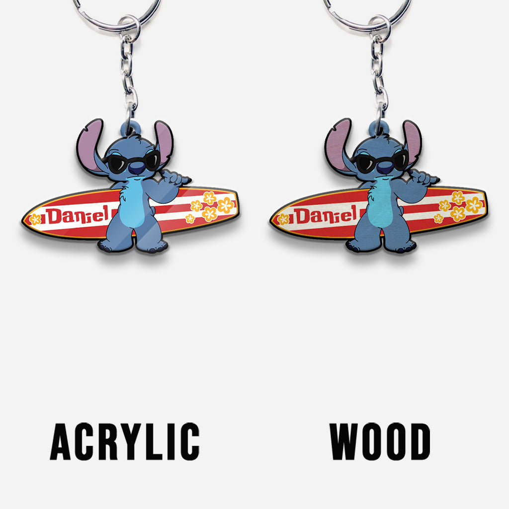 See You On The Next Wave - Personalized Ohana Keychain (Printed On Both Sides)