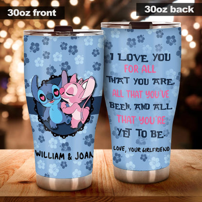 I Love You For All That You Are - Personalized Couple Ohana Tumbler