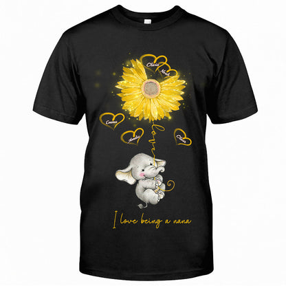 I Love Being A Nana - Personalized Mother's Day Grandma T-shirt and Hoodie