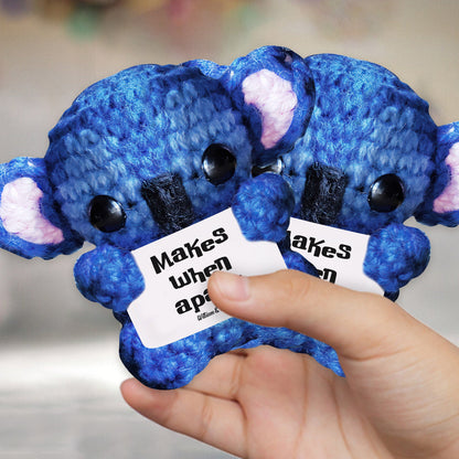 Nothing Makes Sense When We're Apart Ohana Couple - Personalized Ohana Hand Knitted Figurine