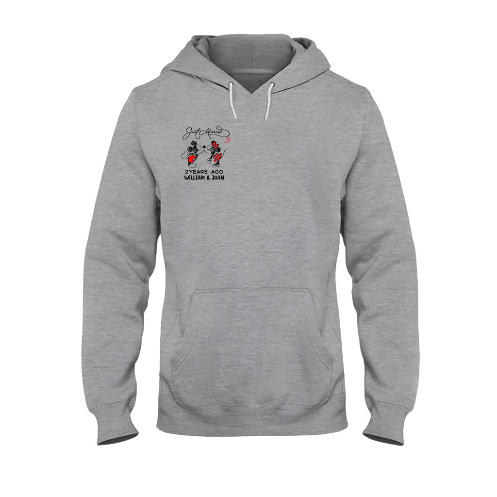 Just Married Some Years Ago - Personalized Couple Mouse T-shirt and Hoodie