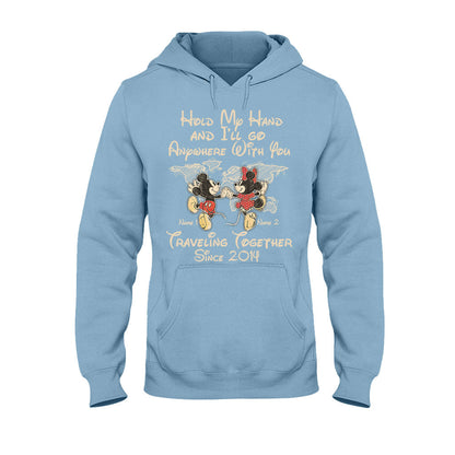 Hold My Hand - Personalized Couple Mouse T-shirt and Hoodie