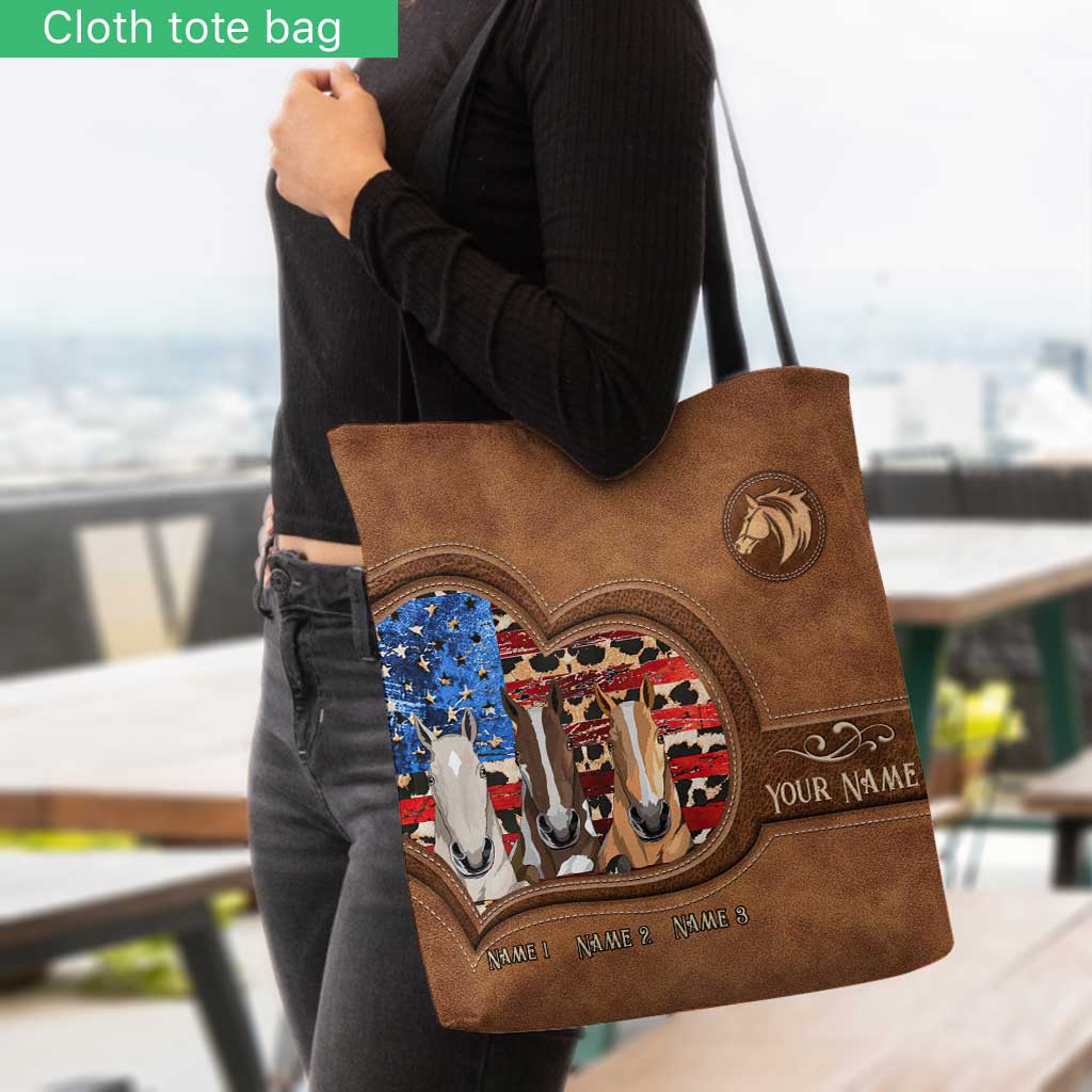 The Horses Of July - Personalized Independence Day Tote Bag