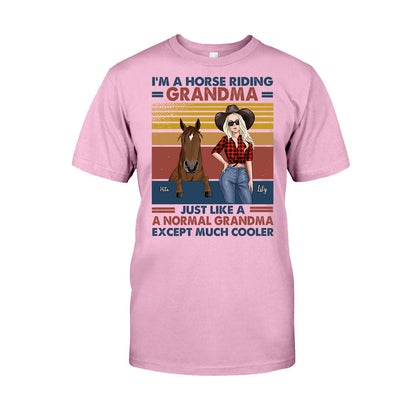Horse Riding Grandma - Personalized Mother's Day Grandma T-shirt and Hoodie