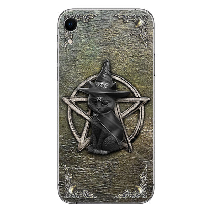 Mystical Witch - Personalized Halloween Black Cat Phone Case With 3D Pattern Print