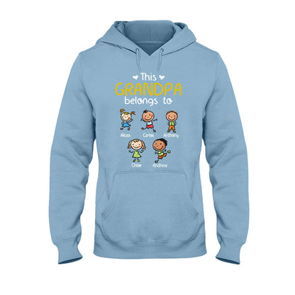 This Grandpa Grandma Belongs to - Personalized Father T-shirt and Hoodie