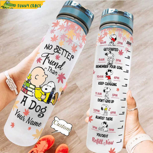 No Better Friend Than A Dog Personalized Water Tracker Bottle 0523