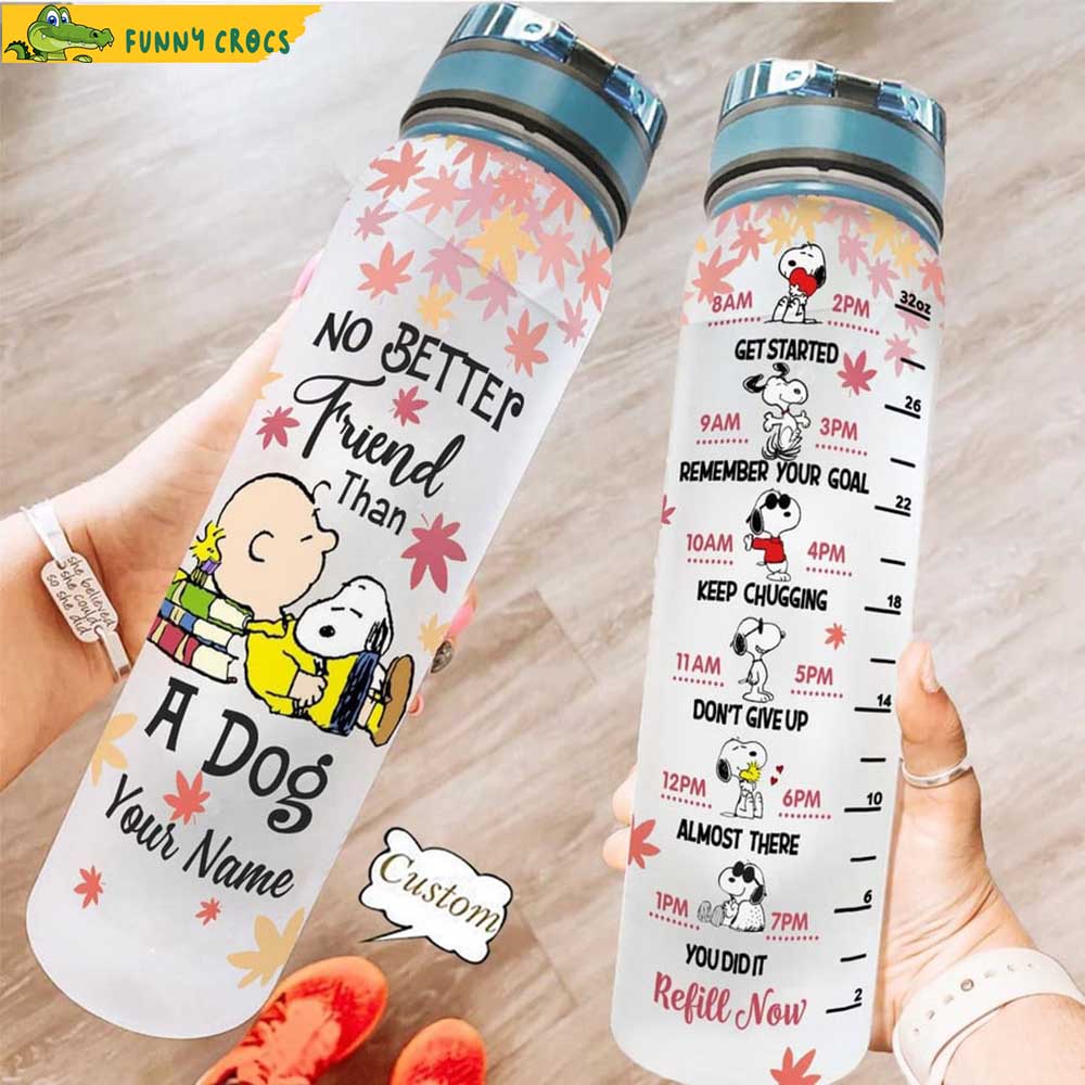 No Better Friend Than A Dog Personalized Water Tracker Bottle 0523