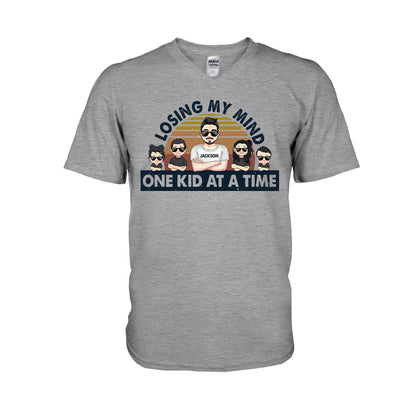 Losing My Mind One Kid At A Time - Gift for dad, dad - Personalized T-shirt And Hoodie