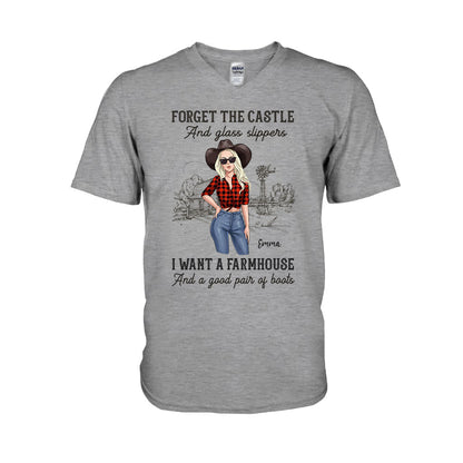 I Want A Farmhouse And A Good Pair Of Boots - Personalized Horse T-shirt and Hoodie