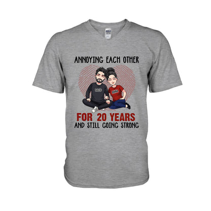 Annoying Each Other For Many Years - Personalized Husband And Wife T-shirt and Hoodie
