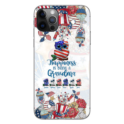 Happiness Is Being A Grandma - Personalized Independence Day Phone Case