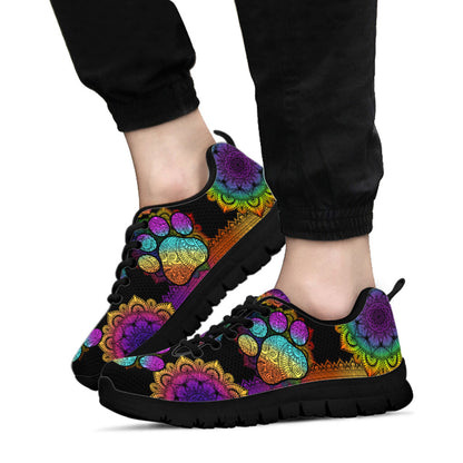 Colorful Mandala Cat Sneakers 0622