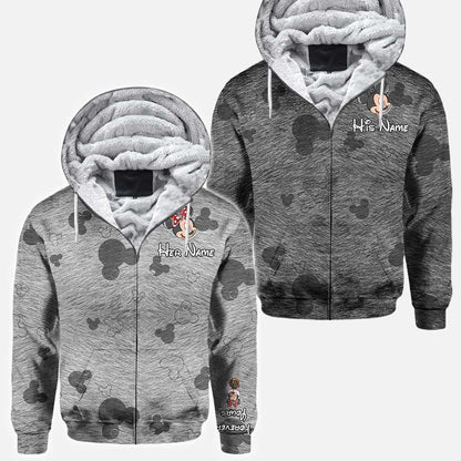 Forever Yours - Personalized Couple Mouse Hoodies
