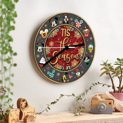 Tis' The Season - Mouse Wall Clock