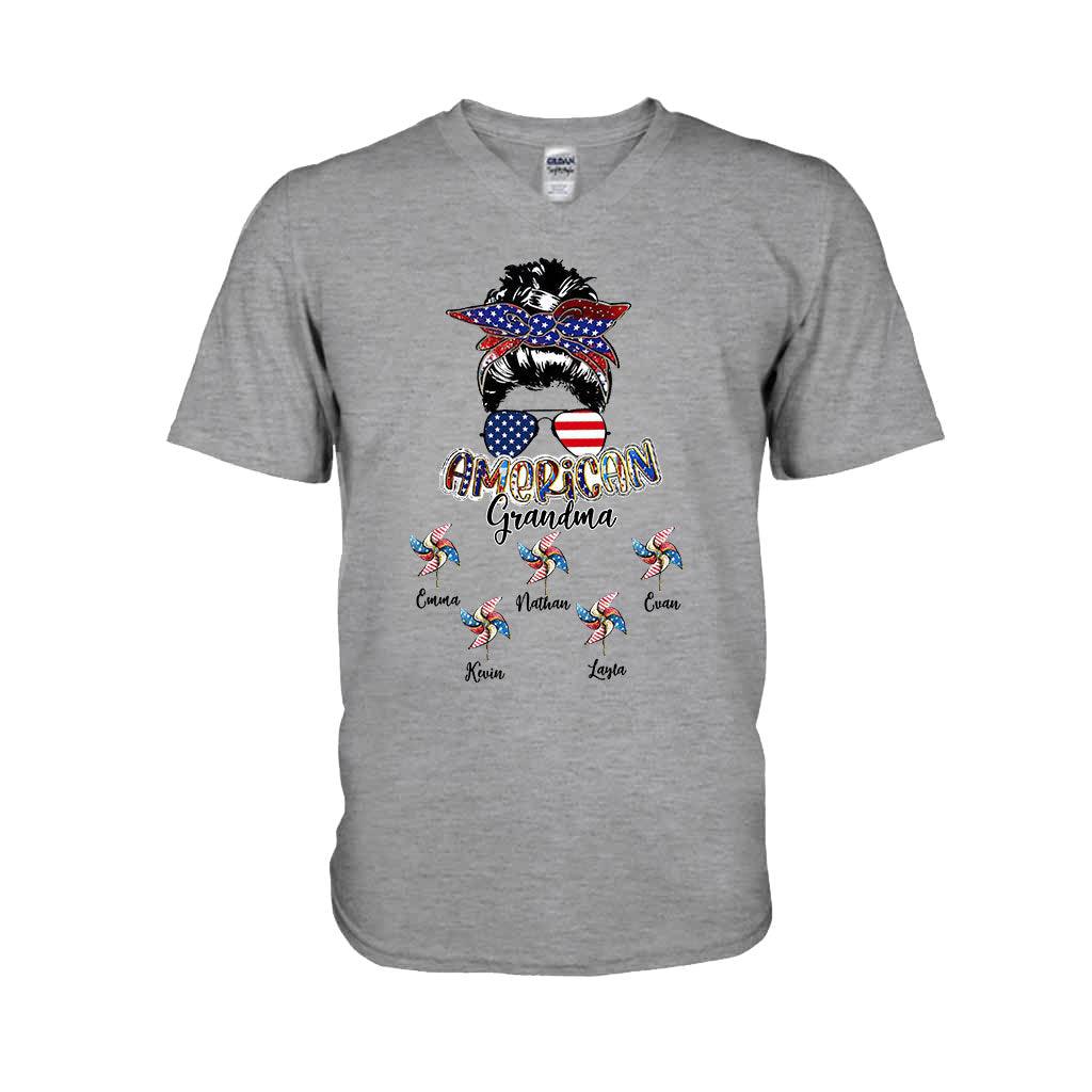 Love Being A Grandma - Personalized Independence Day Grandma T-shirt and Hoodie