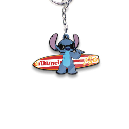 See You On The Next Wave - Personalized Ohana Keychain (Printed On Both Sides)