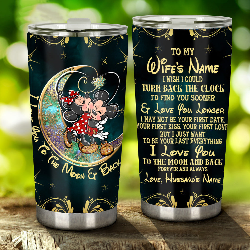 I Love You To The Moon - Personalized Couple Mouse Tumbler