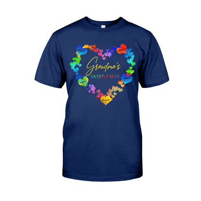 Grandma's Sweethearts - Personalized Valentine Grandma T-shirt and Hoodie