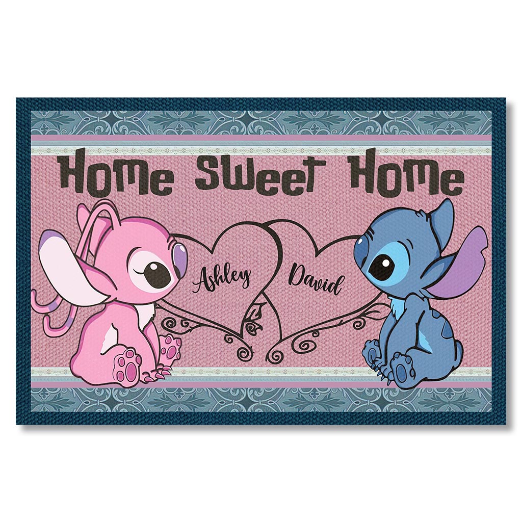 Home Sweet Home - Personalized Couple Ohana Doormat