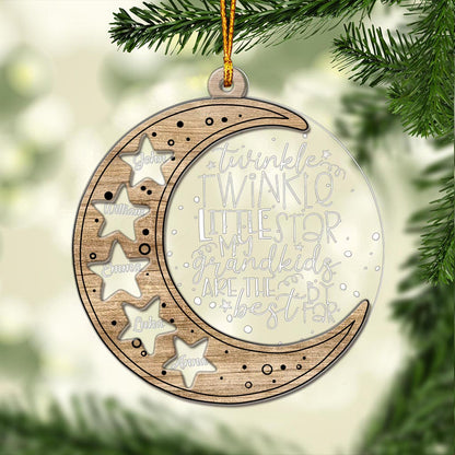 Twinkle Twinkle Little Star - Personalized Christmas Grandma Layers Mix Ornament