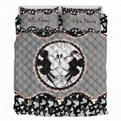 Mouse Ears Couple - Personalized Quilt Set