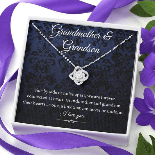 To My Grandma Gift For Grandmother From Granddaughter Grandson - Grandma Love Knot Necklace 0921