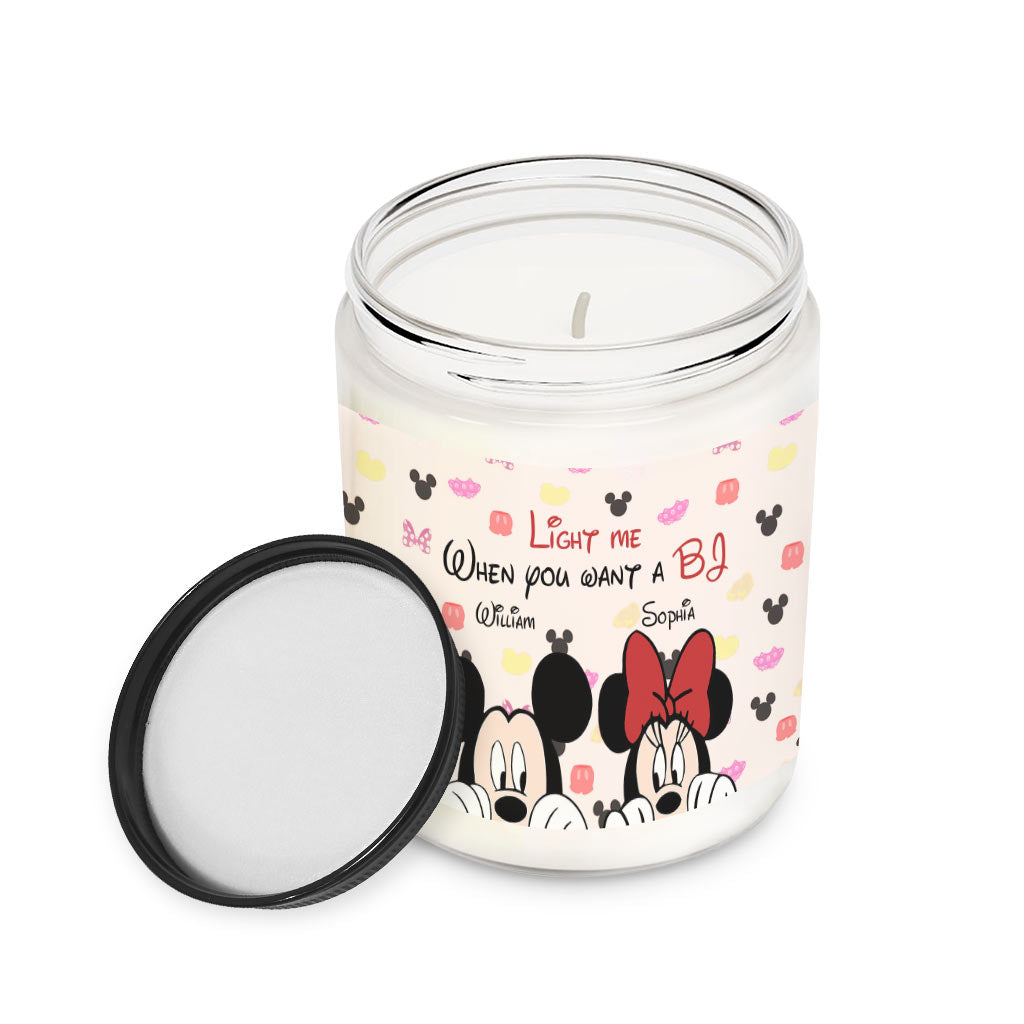 Light Me When - Personalized Couple Mouse Candle