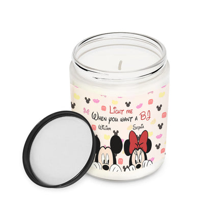 Light Me When - Personalized Couple Mouse Candle