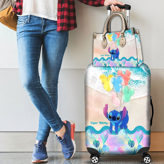 Ohana Forever For Always - Personalized Ohana Leather Handbag & Luggage Cover