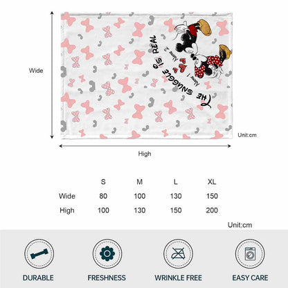 The Snuggle Is Real - Personalized Couple Mouse Blanket