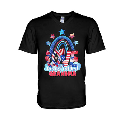 Love Being Called Grandma - Personalized Independence Day T-shirt and Hoodie