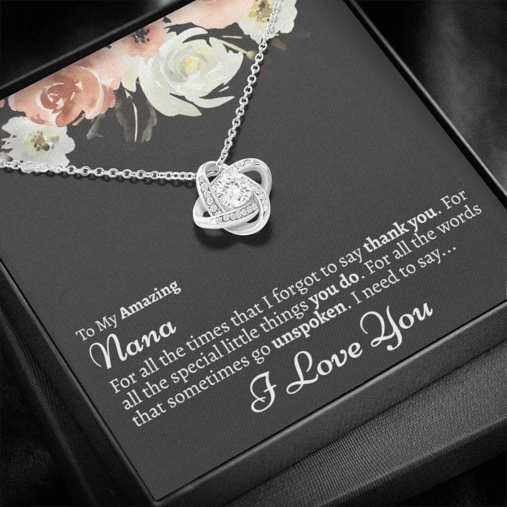 For Nana From Granddaughter - Grandma Love Knot Necklace 0921