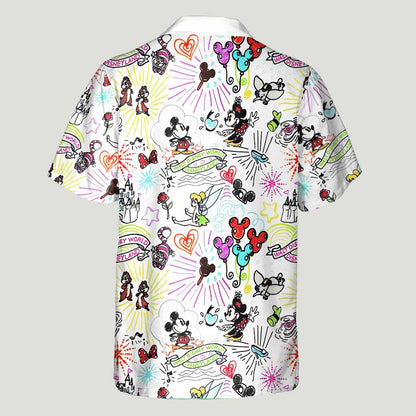 Mouse Ears Sketch - Mouse Hawaiian Shirt