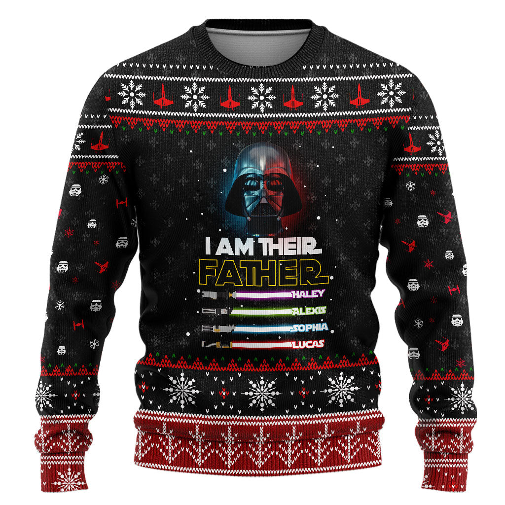 I Am Their Father - Personalized Christmas Father Sweater