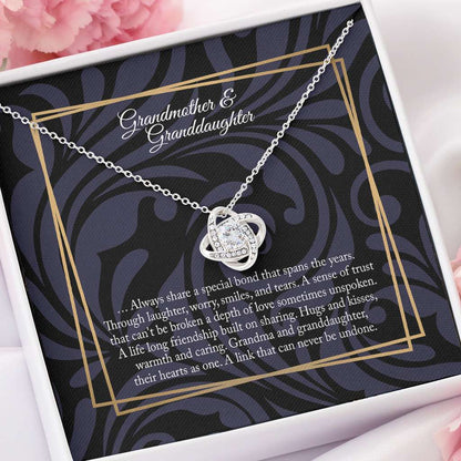 Grandmother And Granddaughter Granddaughter Gift Grandmother Gift - Grandma Love Knot Necklace 0921