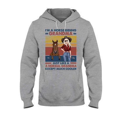 Horse Riding Grandma - Personalized Mother's Day Grandma T-shirt and Hoodie