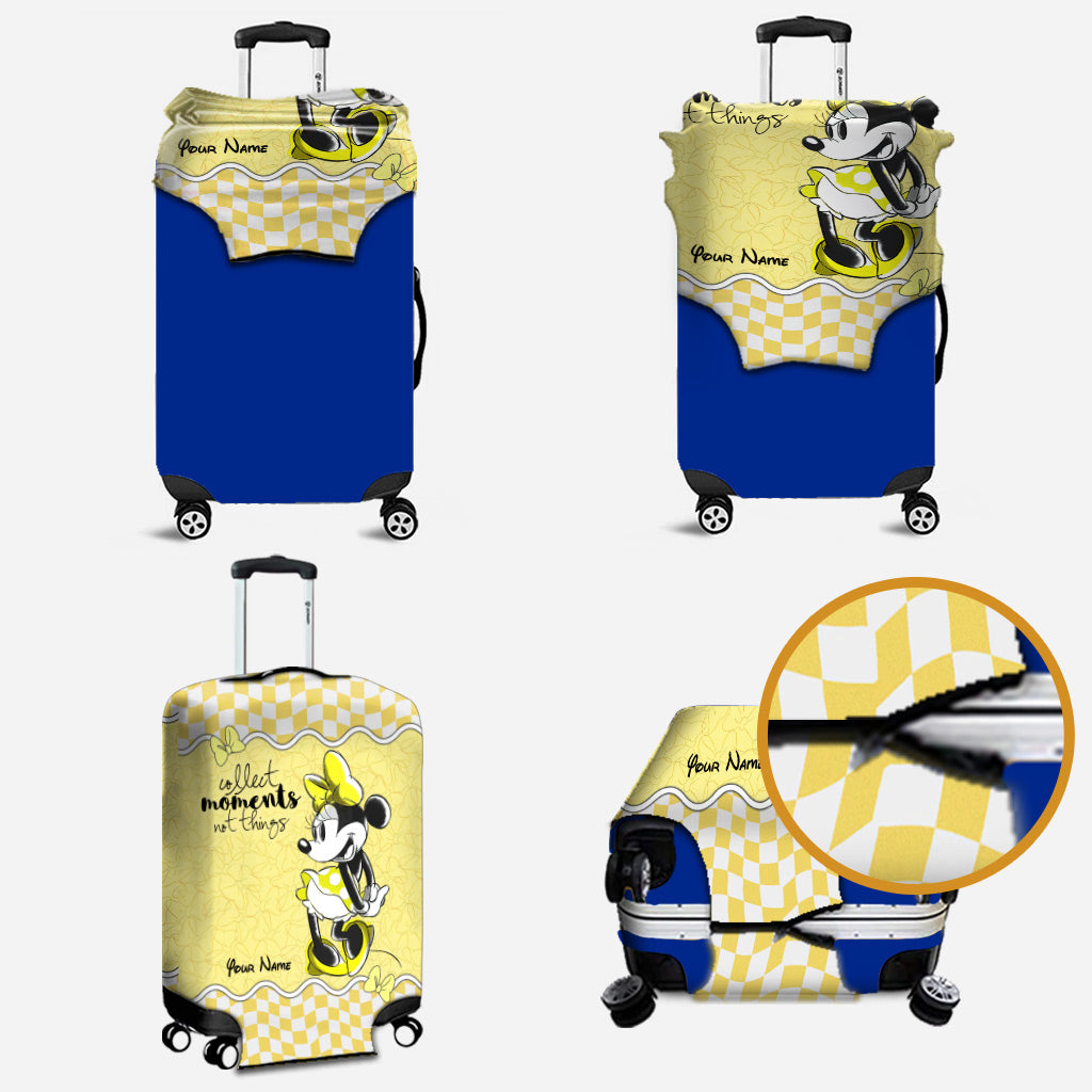 Collect Moments Not Things - Personalized Mouse Luggage Cover