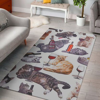 Cats And Wines Cat Rug 0622