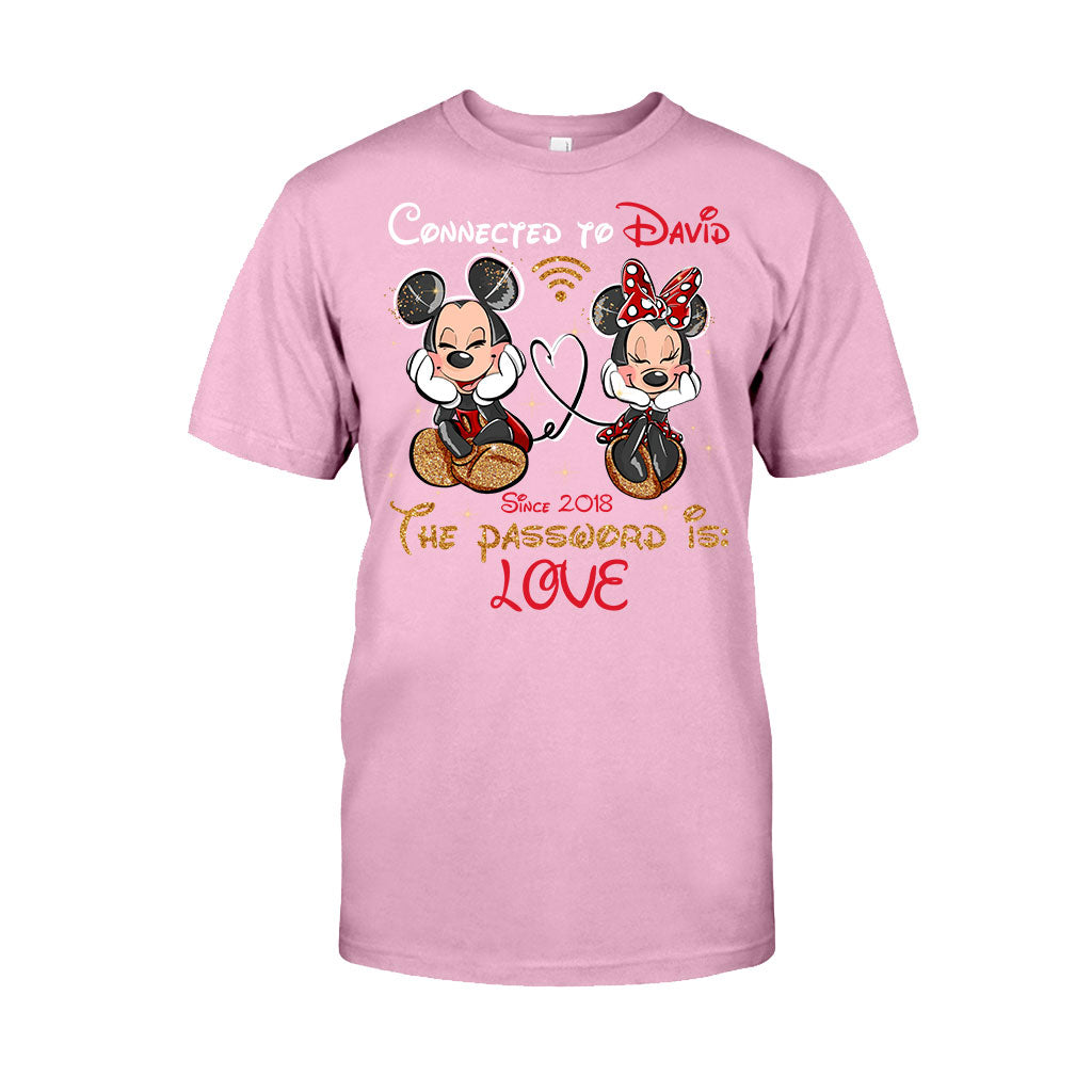 Connected To - Personalized Couple Mouse T-shirt and Hoodie