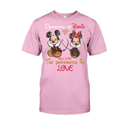 Connected To - Personalized Couple Mouse T-shirt and Hoodie