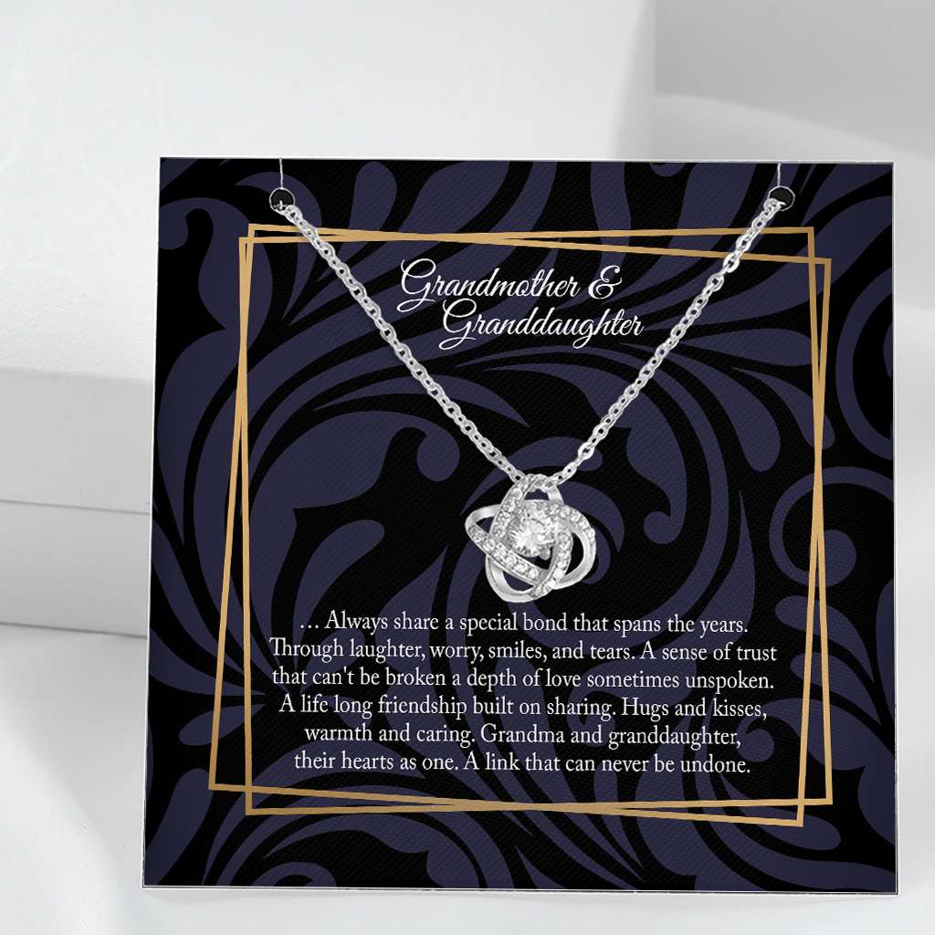 Grandmother And Granddaughter Granddaughter Gift Grandmother Gift - Grandma Love Knot Necklace 0921