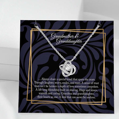Grandmother And Granddaughter Granddaughter Gift Grandmother Gift - Grandma Love Knot Necklace 0921